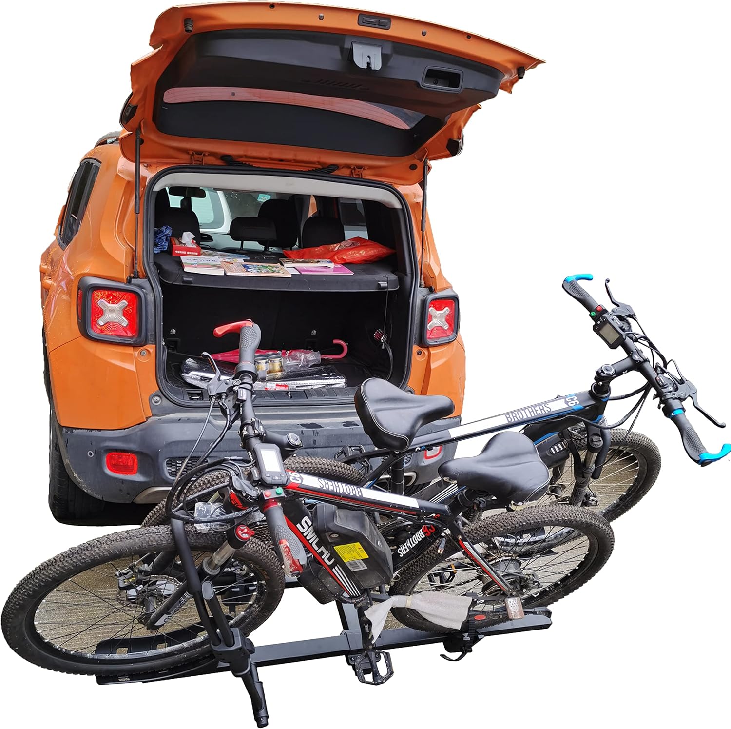MAXXHAUL 50606 Hitch Style 2-Bike Carrier Platform Style Rack for Standard, Fat Tire, Electric Bikes 2" Hitch Receiver - 66 lbs Weight Capacity Per Bike