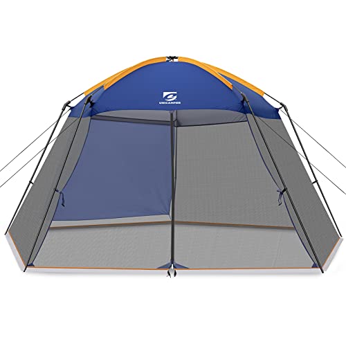 Screen House Mesh Mosquito Tent UPF 50+ Canopy Shelter Shade Easy Setup & Waterproof with Sidewall for Patios Outdoor Camping Activities(Khaki) (Khaki, 13.5x13 ft)