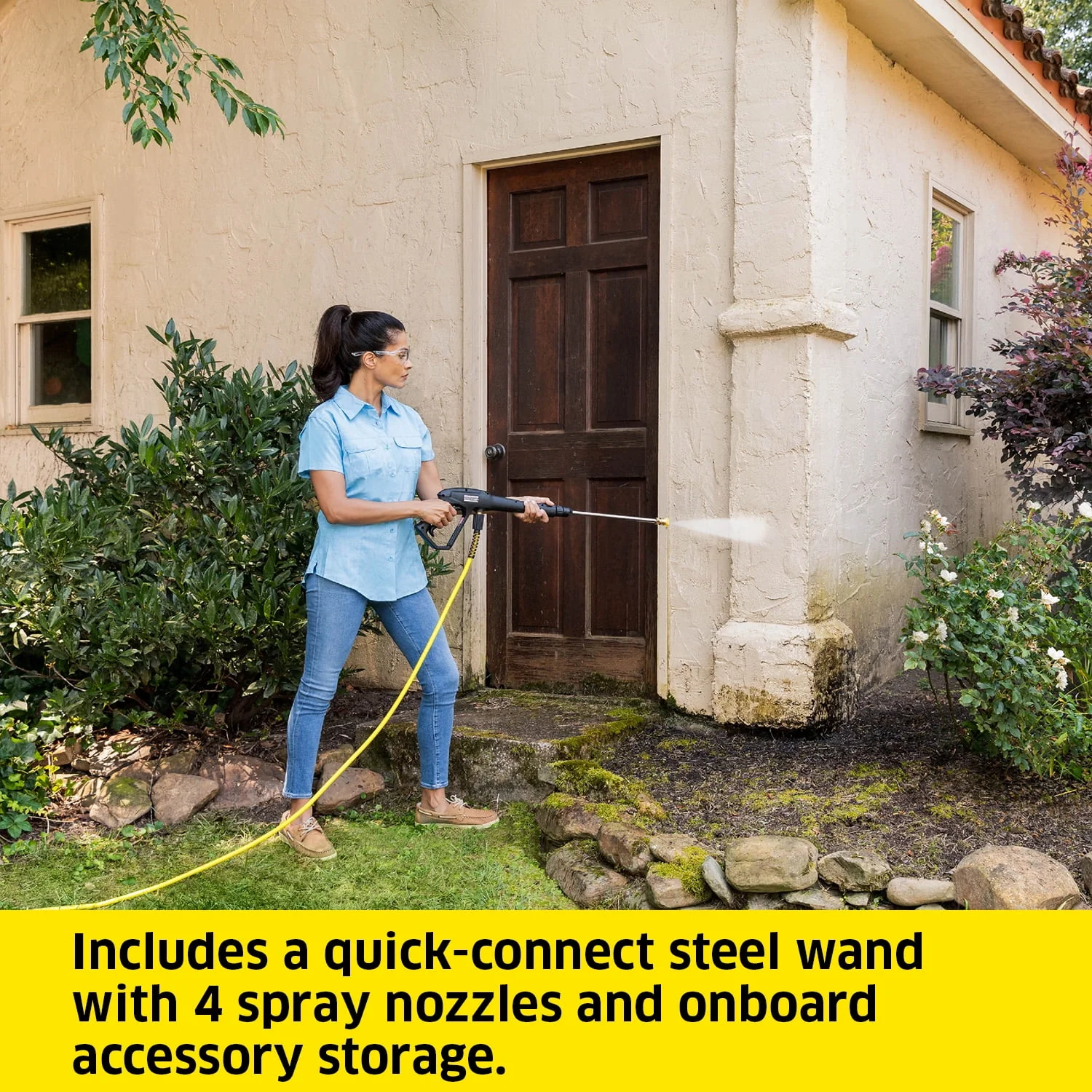 Karcher K1900PS 2375 Max PSI Electric Pressure Washer with 3 Nozzles and Hose, 1.2 GPM, Power Washer