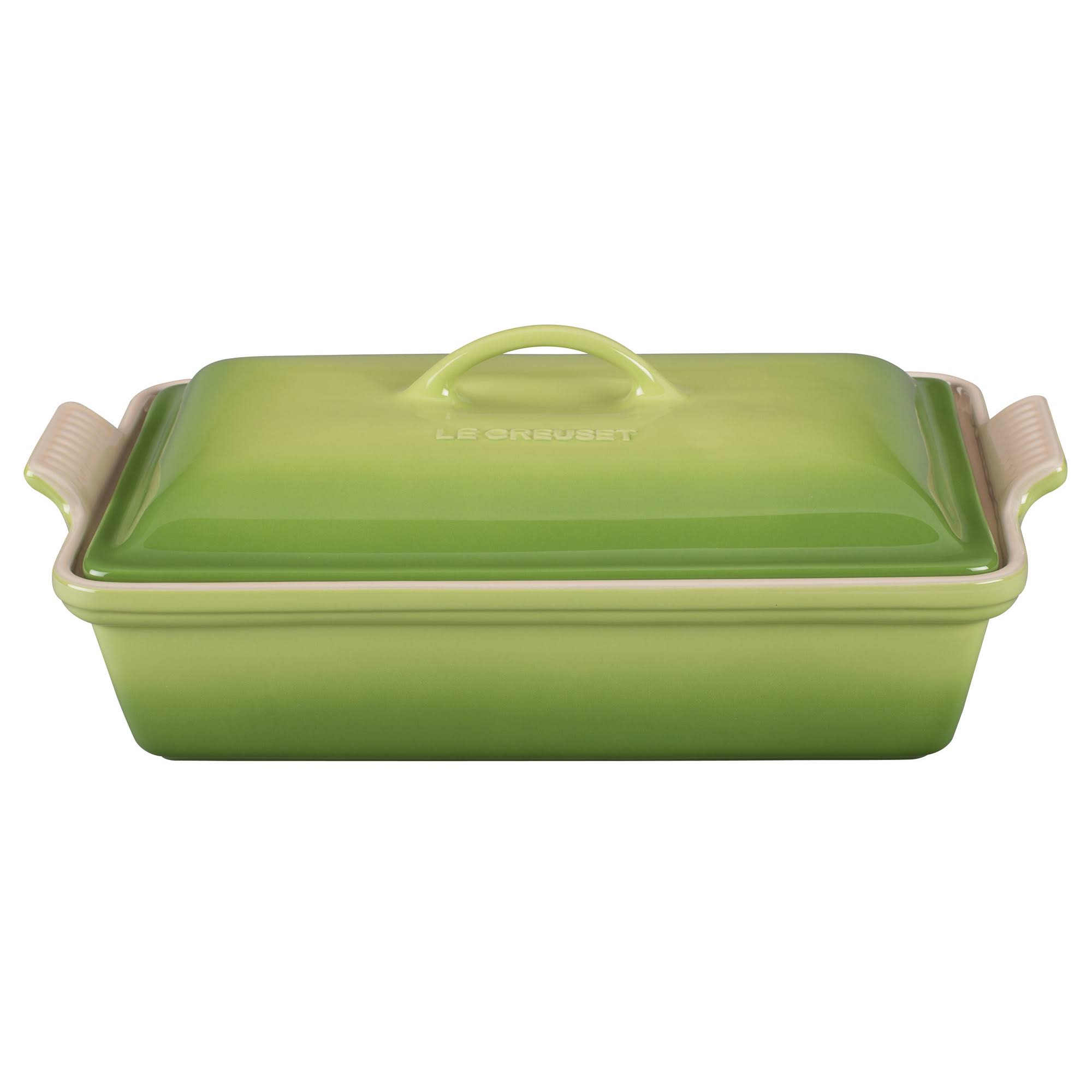 Le Creuset Heritage Stoneware Covered Rectangular Casserole, 4-Quart, Marine