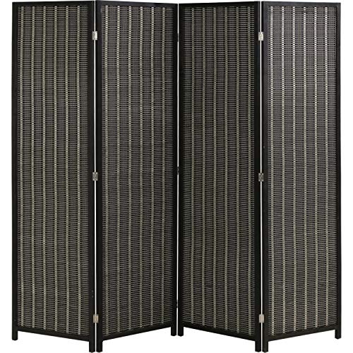 FDW Room Divider Bamboo Room Divider Wall Folding Privacy Wall Divider Wood Screen for Home Bedroom Living Room (6 Panel, Natural)