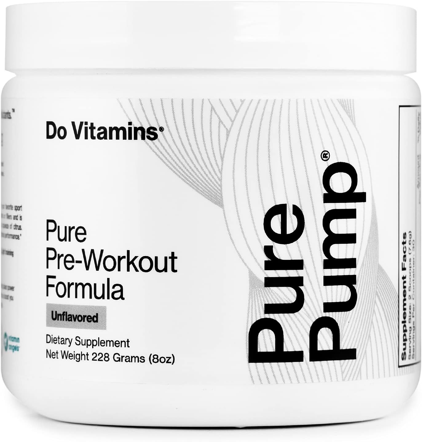 Do Vitamins PurePump - All-Natural Clean Preworkout Powder, Boost Energy, Focus, NO Pumps, Endurance, Keto, Vegan, Non-GMO, Third-Party Tested, Citrulline, Beta Alanine, Lemon Flavor (30 Servings) Pack of 2