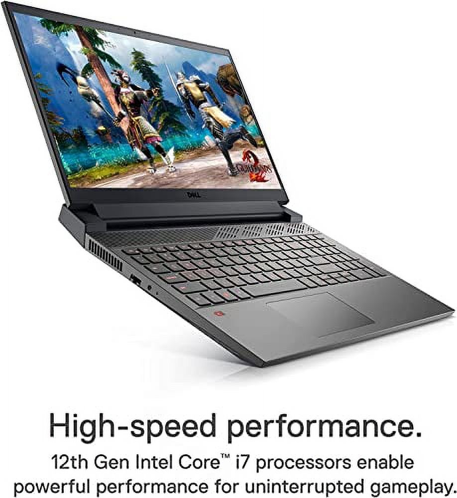 Dell 2023 G15 15.6" 120Hz FHD Gaming Laptop 14-Core Intel i7-12700H 32GB DDR5 2TB NVMe SSD NVIDIA GeForce RTX 3060 6GB GDDR6 Thunderbolt4 HDMI2.1 WiFi AX BT RJ-45 Backlit KB Webcam Windows 10 Pro