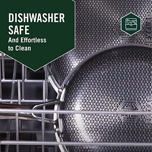 HexClad Hybrid Nonstick Deep Sauté Pan and Lid, Chicken Fryer, Dishwasher and Oven-Safe, Compatible with All Cooktops