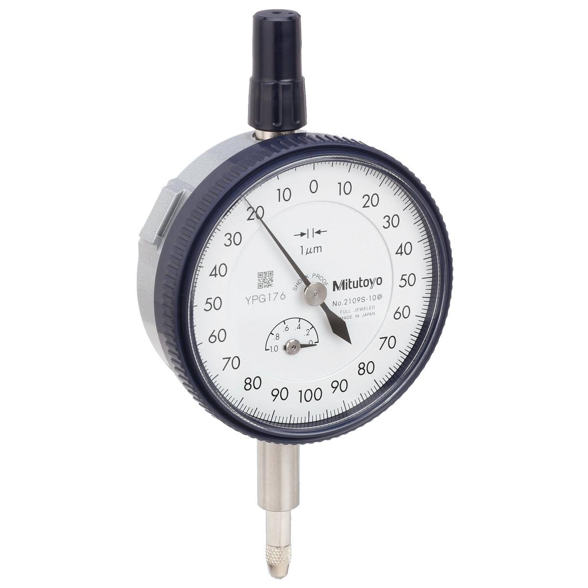Mitutoyo 2109S-10 Dial Indicator,0 to 1Mm,0-100-0