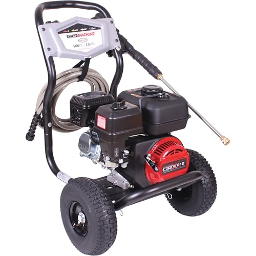 Simpson Cleaning 3400 PSI Gas Pressure Washer, 2.5 GPM Power Washer for Residential Use, CRX Engine, 25-Foot MorFlex Hose, Clean Machine, 49-State (CM61083)