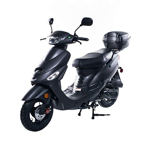 X-PRO 50cc Moped Scooter Gas Moped 50cc Scooter Street Bike (Burgundy)