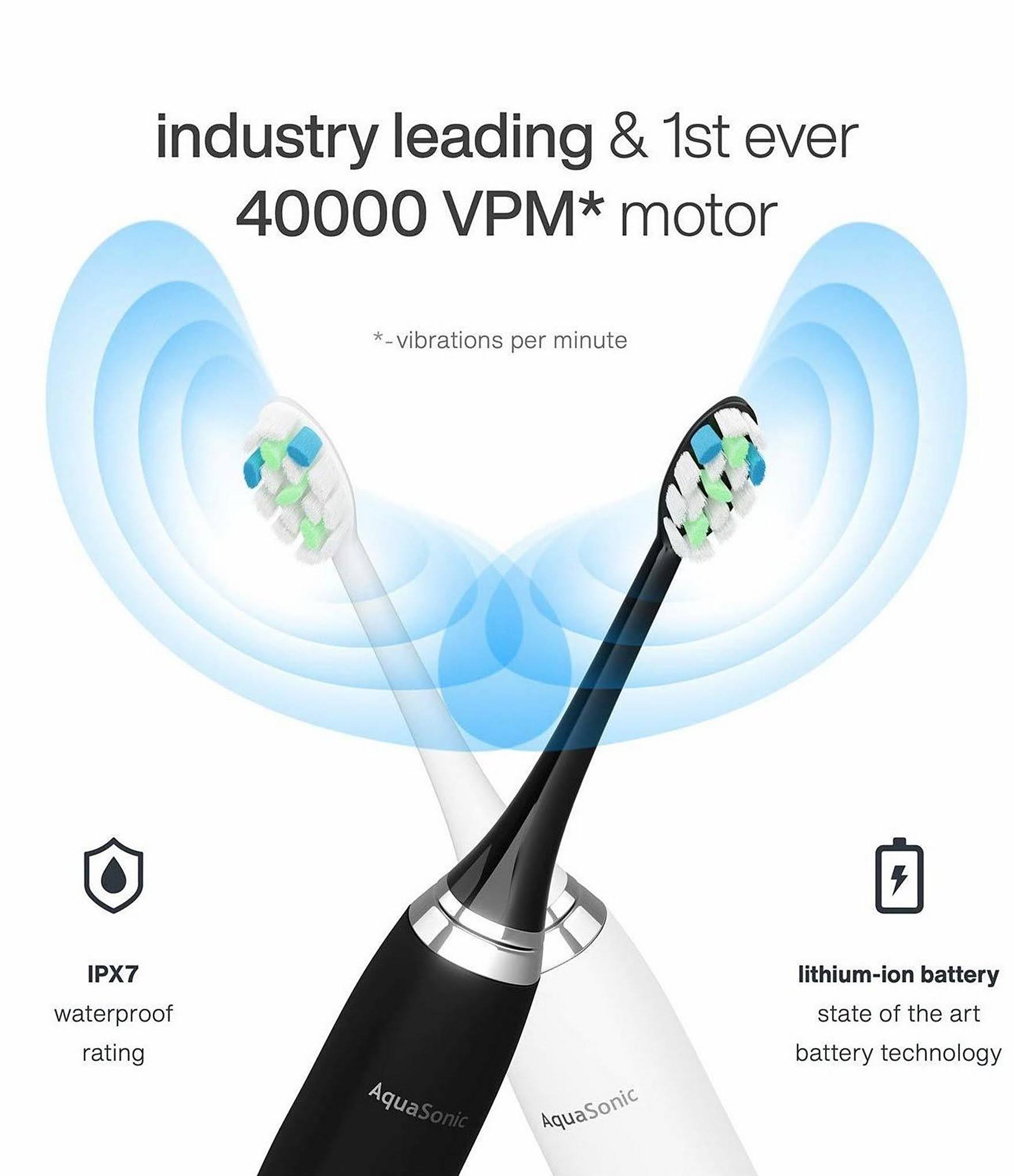 Aquasonic Duo Pro - Dual Handle Ultra 40,000 VPM Electric Smart Toothbrushes