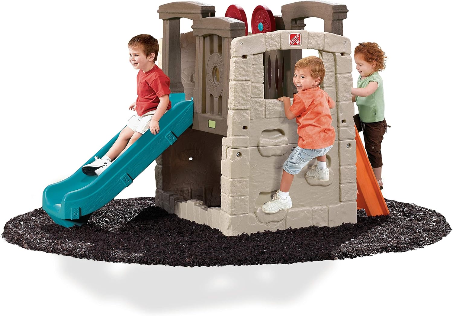Step2 Naturally Playful Woodland Climber - Kids Durable Plastic Slides and Climbers, Multicolor