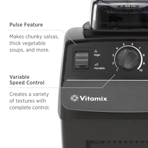 Vitamix 5200 Professional Grade Blender for Smoothies, Food Grinder and Emulsifier, 64oz Pitcher, Black