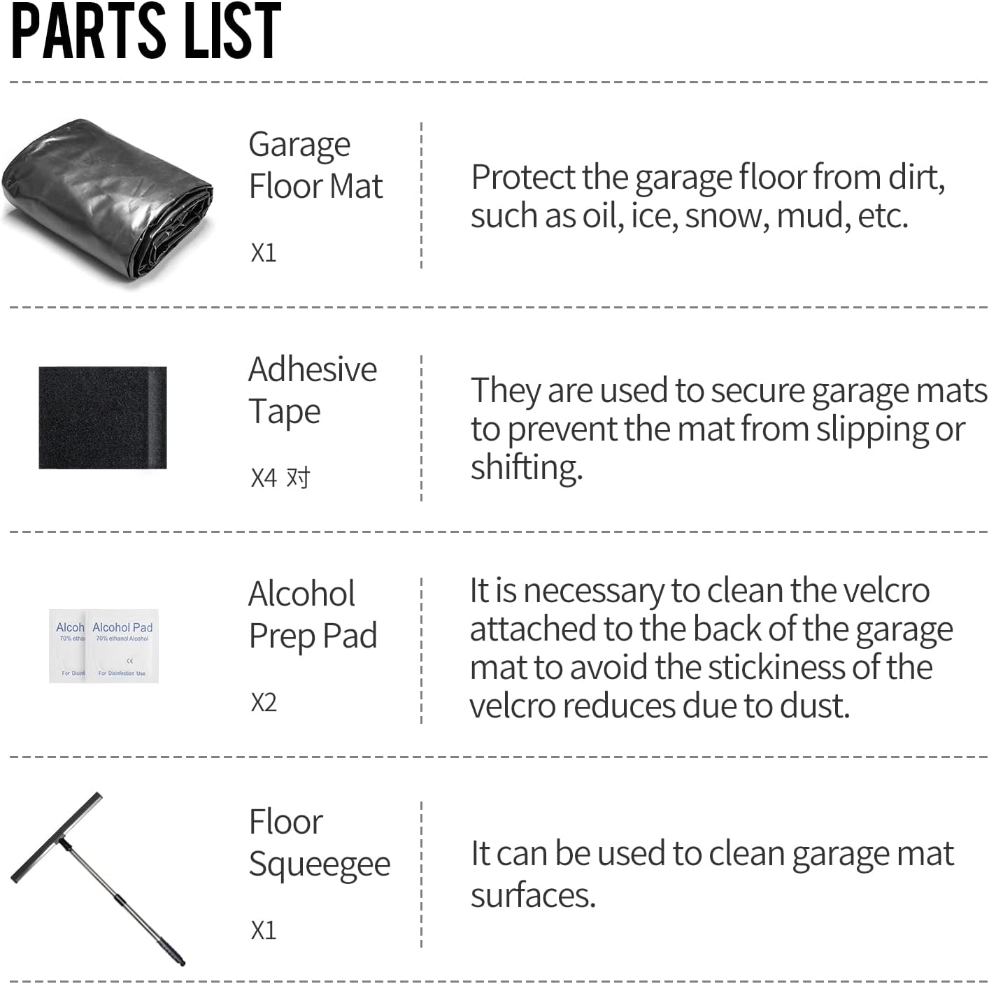 WELKIN Containment Mat,(7'9 x 18'),Non-Slip Garage Floor Mat - Heavy Duty Waterproof Protection from Snow, Rain and Mud for Cars