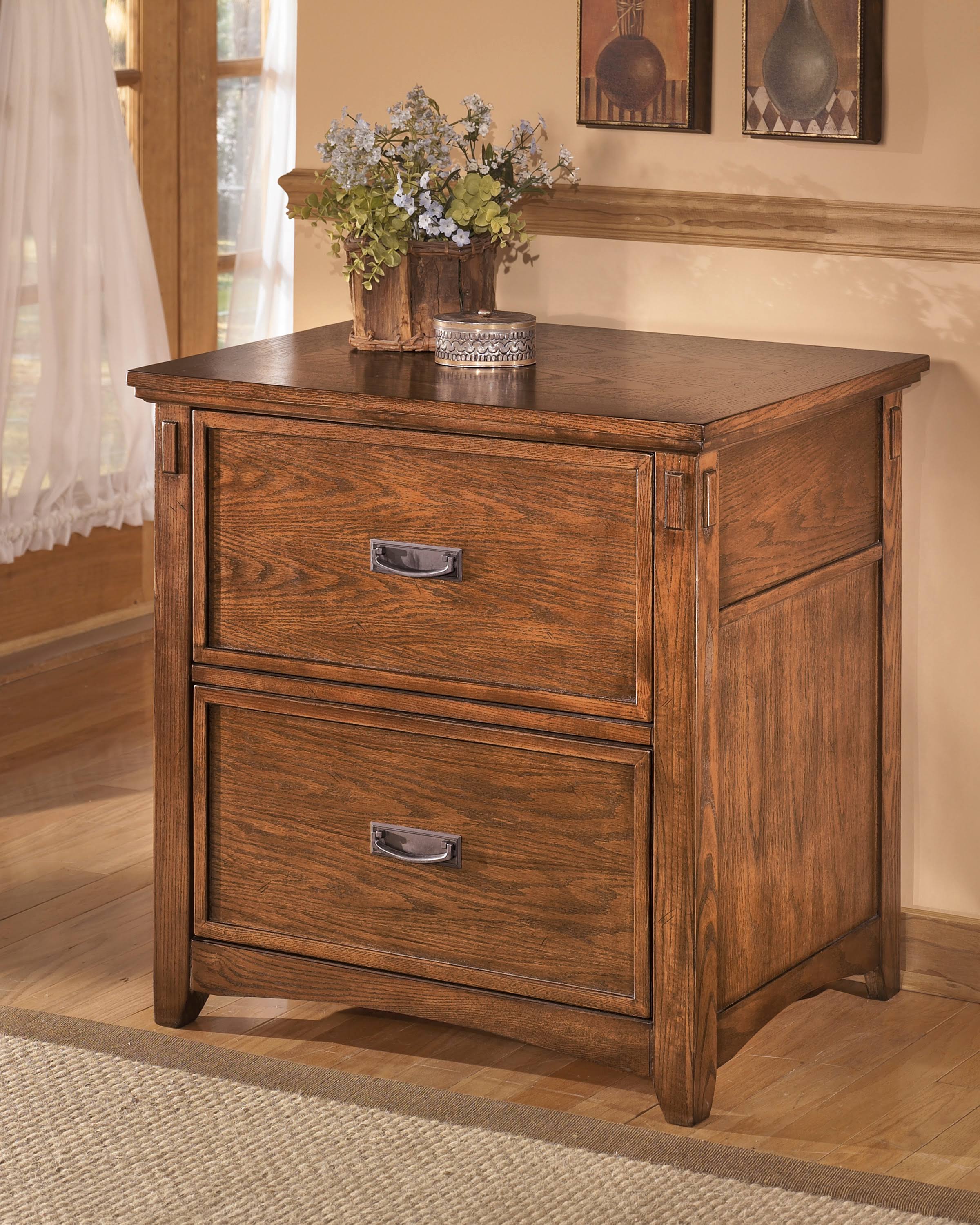 Ashley Cross Island Lateral File Cabinet