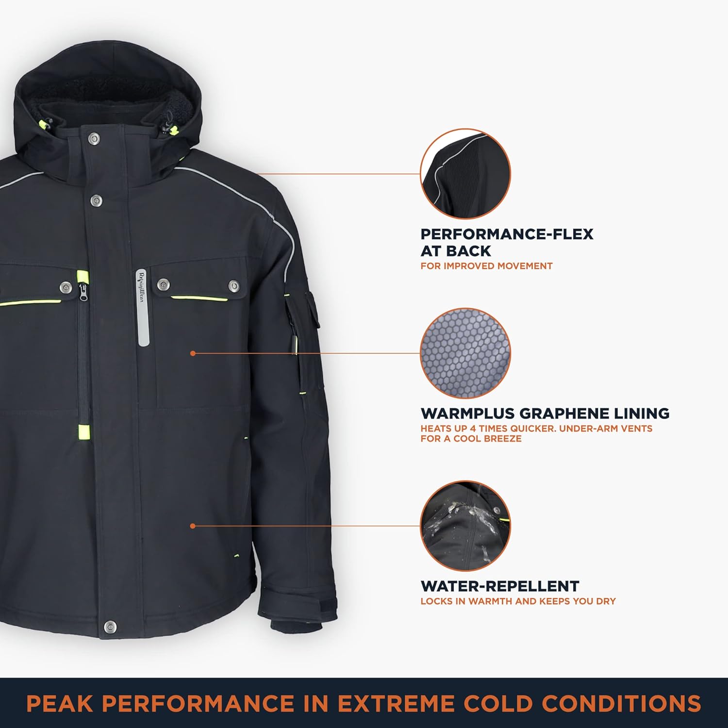 RefrigiWear Extreme Hooded Insulated Jacket, Cold-Weather Jacket, -60&deg;F Comfort Rating