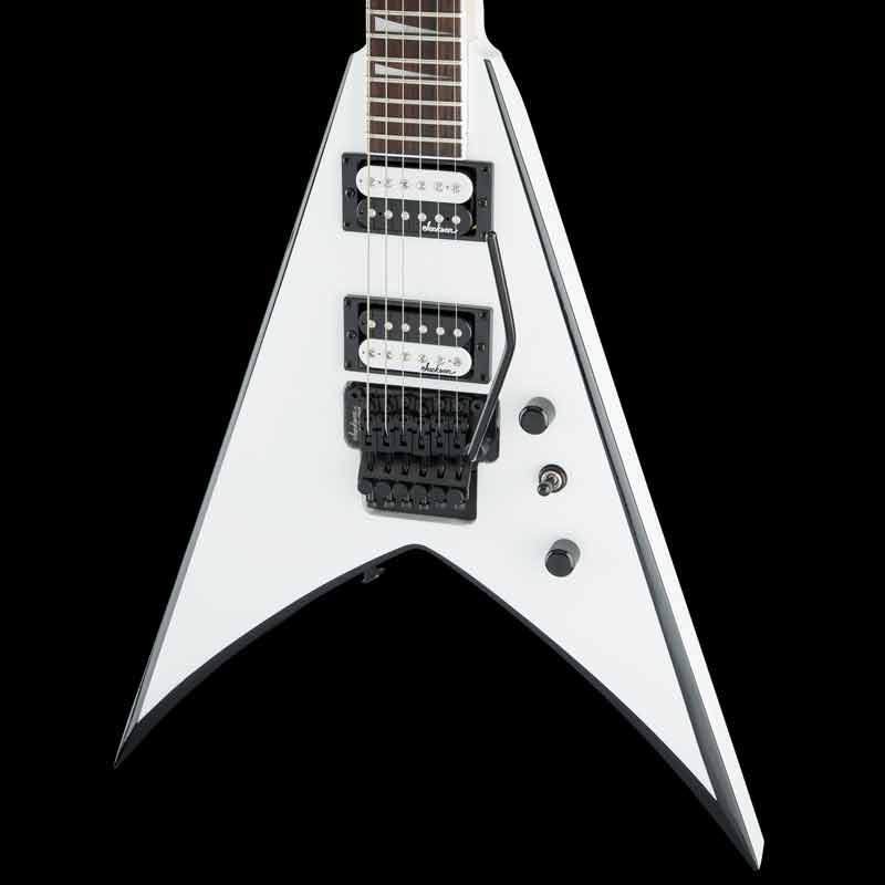 Jackson JS32 King V Electric Guitar White with Black Bevel