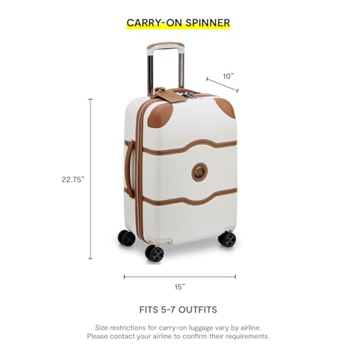 DELSEY PARIS Chatelet Air 2.0 Hardside Luggage with Spinner Wheels, Angora, Checked-Large 28 Inch