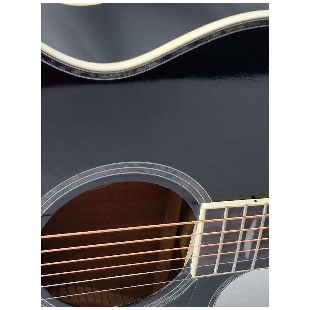 Keith Urban Acoustic Electric Guitar on Tour 40-pc Guitar Pkg, Rich Black, Right