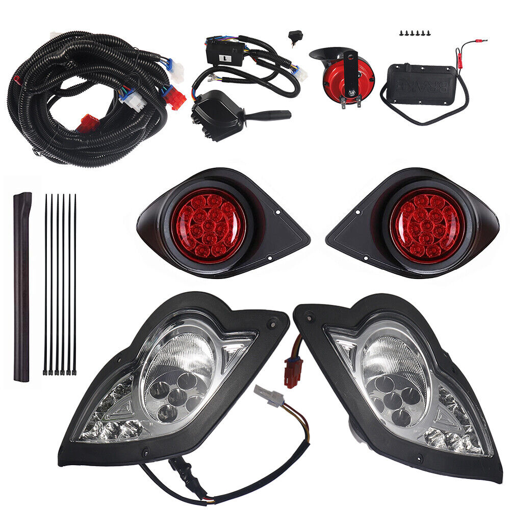 KingFurt Enhance Visibility with Adjustable LED Headlights/Tail Lights for Yamaha G29 Golf Cart - Easy Installation