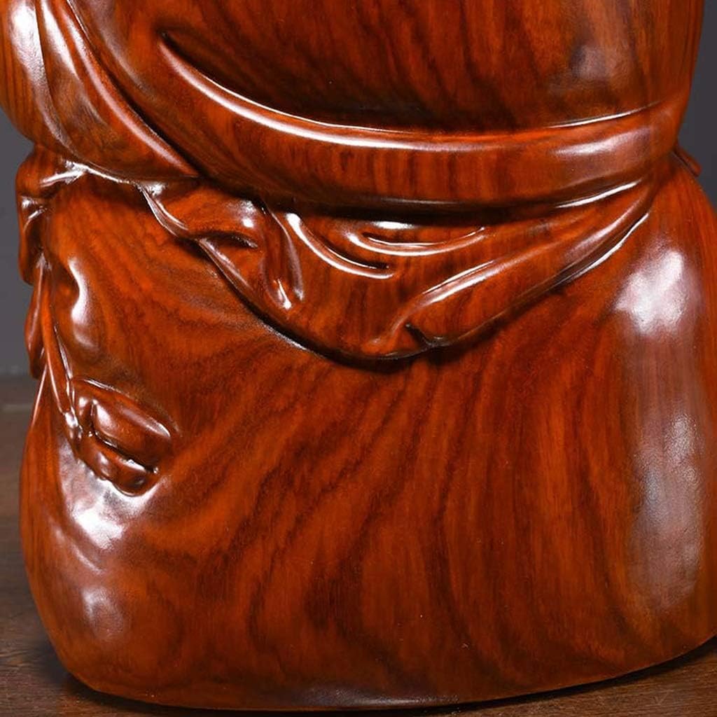 Buddha Statue Buddha Statue Huanghuali Wood Carving Maitreya Buddha Decoration Solid Wood Laughing Buddha Home Craft 7.88 Inches Perfect Decoration