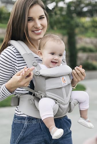 Ergobaby Omni 360 All-Position Baby Carrier for Newborn to Toddler with Lumbar Support & Cool Air Mesh (7-45 Lb), Onyx Black 6.18x9.13x10.43 Inch (Pack of 1)