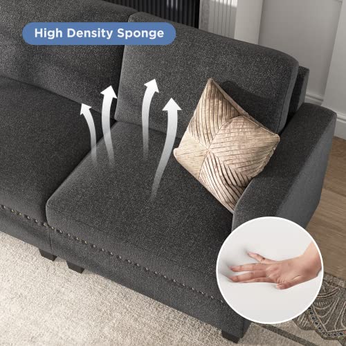 Nolany Oversized Modular Sofa U Shaped Modular Sectional Couch Reversible Modular Sectional Sofa with Deep & Wide Seat,135.6 inch,Dark Grey