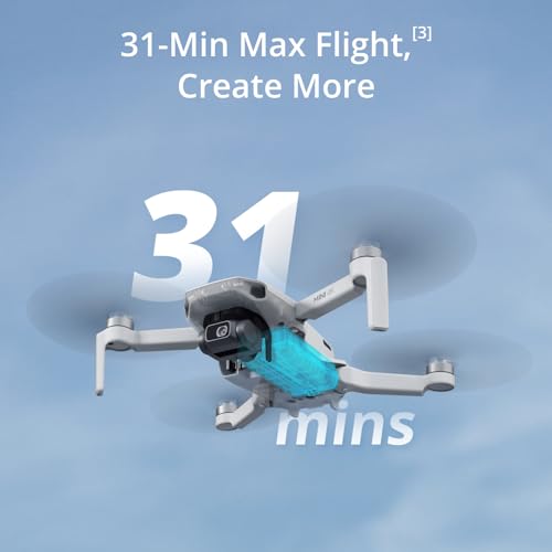 DJI Mini 4K Fly More Combo, Drone with 4K UHD Camera for Adults, Under 249 g, 3-Axis Gimbal Stabilization, 10km Video Transmission, Auto Return, 3 Batteries for 93-Min Max Flight Time, QuickShots