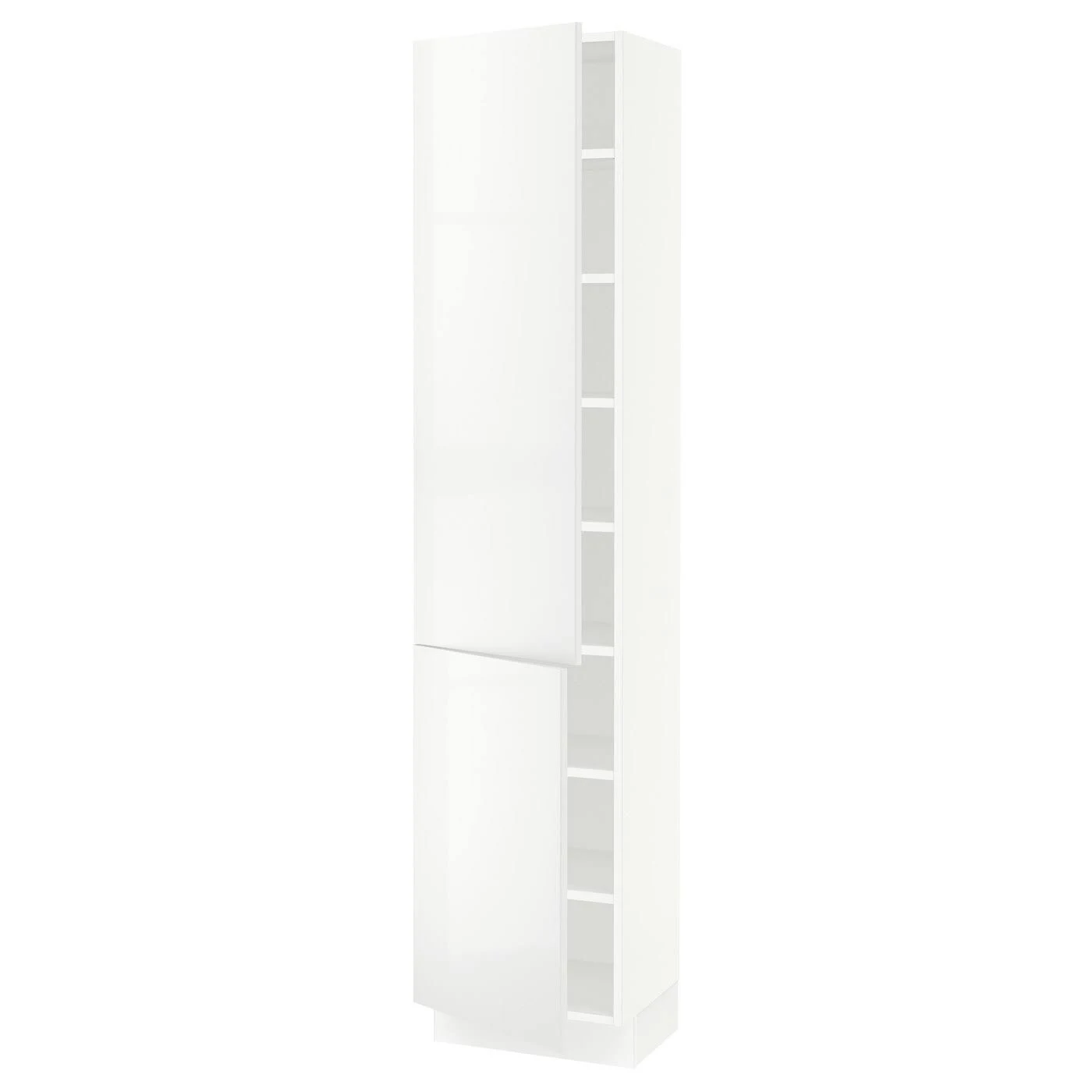 IKEA - SEKTION High Cabinet with shelves/2 Doors, white/Ringhult White, 18x15x80 59364871