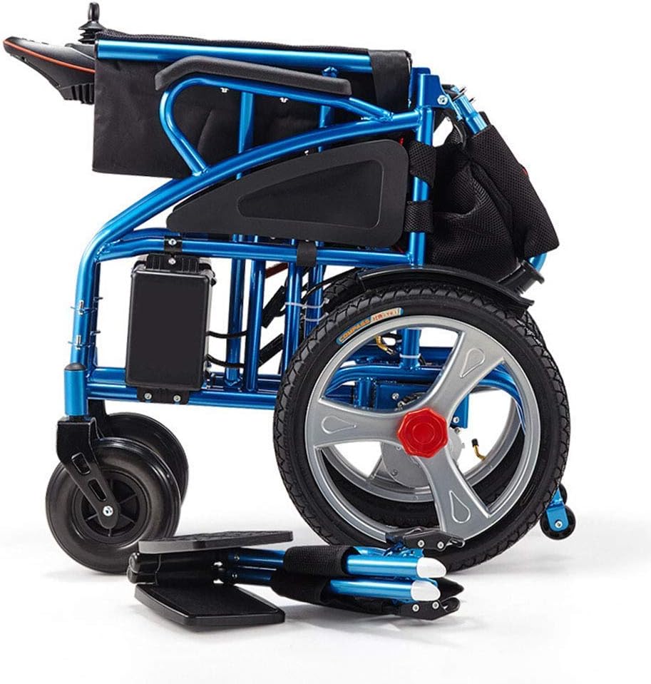 Fashion Portable Wheelchair Portable Folding Wheelchair Foldable Lightweight Electric Power Wheelchairs - with 20A Lithium Battery