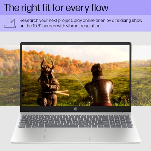 HP 15.6 inch Laptop, HD Touchscreen Display, AMD Ryzen 5 7520U, 8 GB RAM, 512 GB SSD, AMD Radeon Graphics, Windows 11 Home, Natural Silver, 15-fc0499nr
