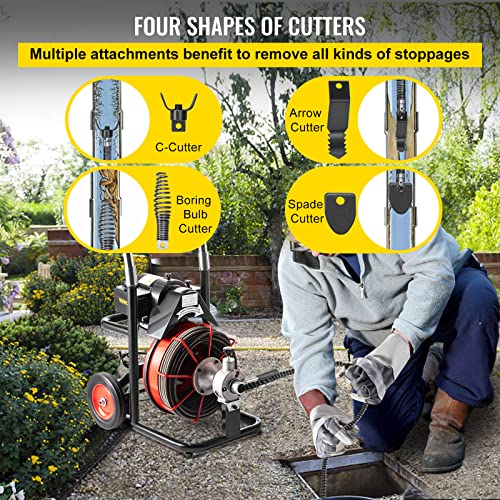 VEVOR Drain Cleaner Machine with Foldable Handle