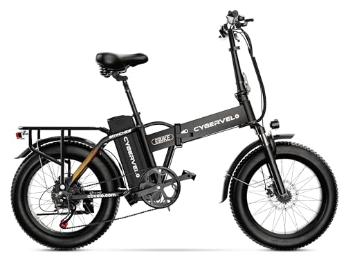 1000W Folding Electric Bike, 48V 20.8AH Large Removable Battery E-Bike, 30+MPH, 80 Miles Max Range, 20" Fat Tire Electric Bike for Adults, Adult Electric Bicycles for Commute