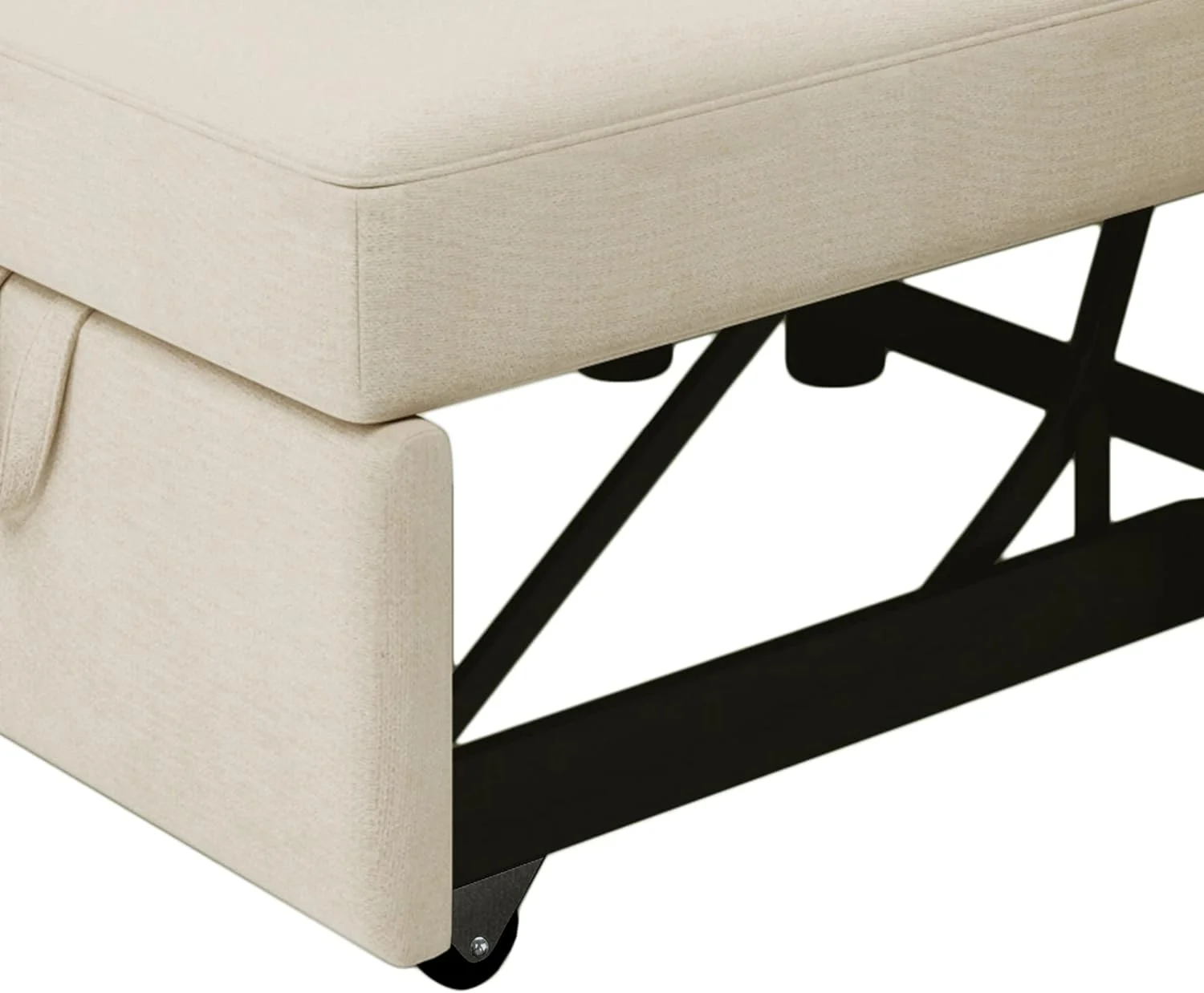 Sofa Bed Chair, Convertible Sleeper Chair Bed With Adjustable Backrest Into A Sofa, Single Bed, Modern Chair Bed For Living Room Bedroom, Beige