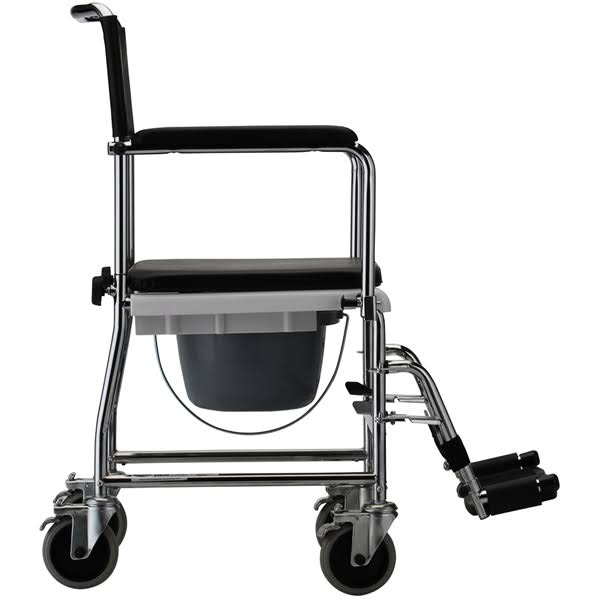 Nova Medical Products 8805 Drop Arm Transport Chair Commode, Black