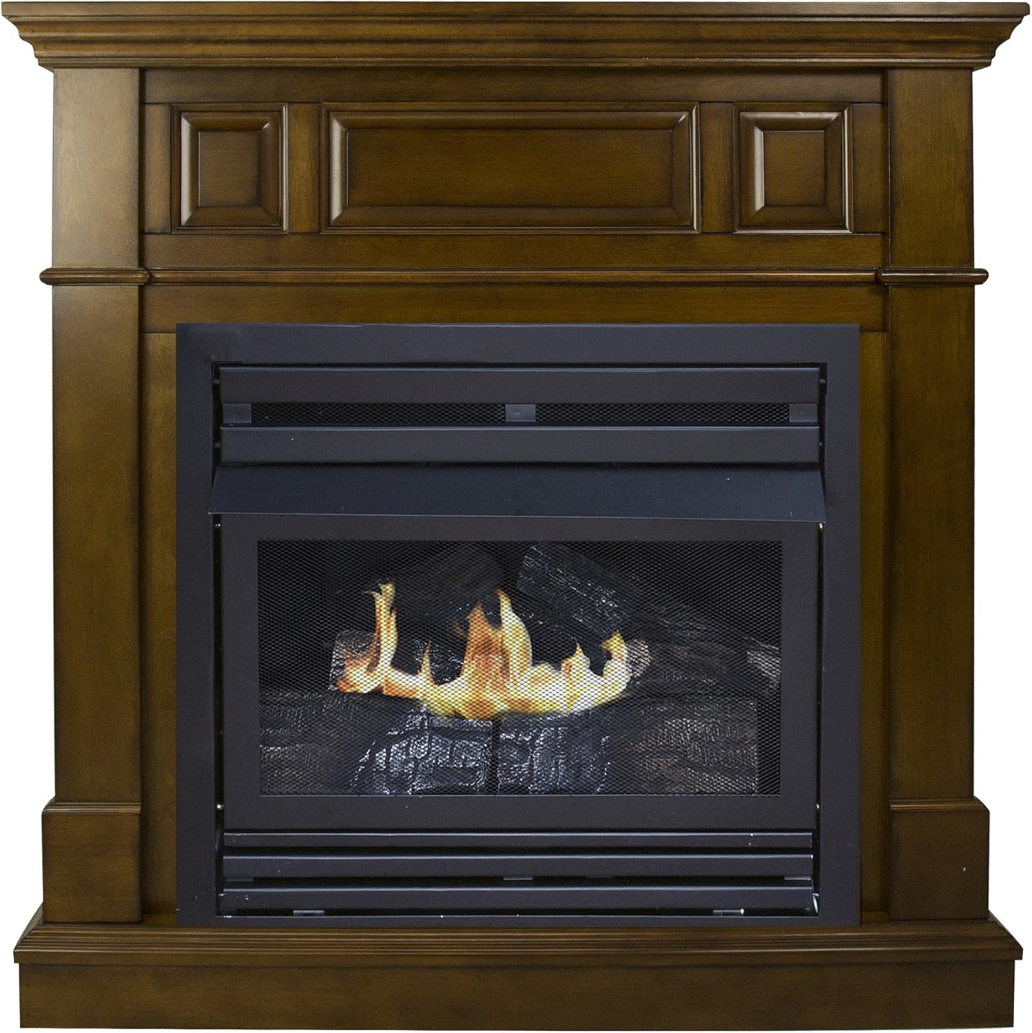 Pleasant Hearth 42 Intermediate Natural Gas Vent Free Fireplace System 27,500 BTU, Rich Heritage