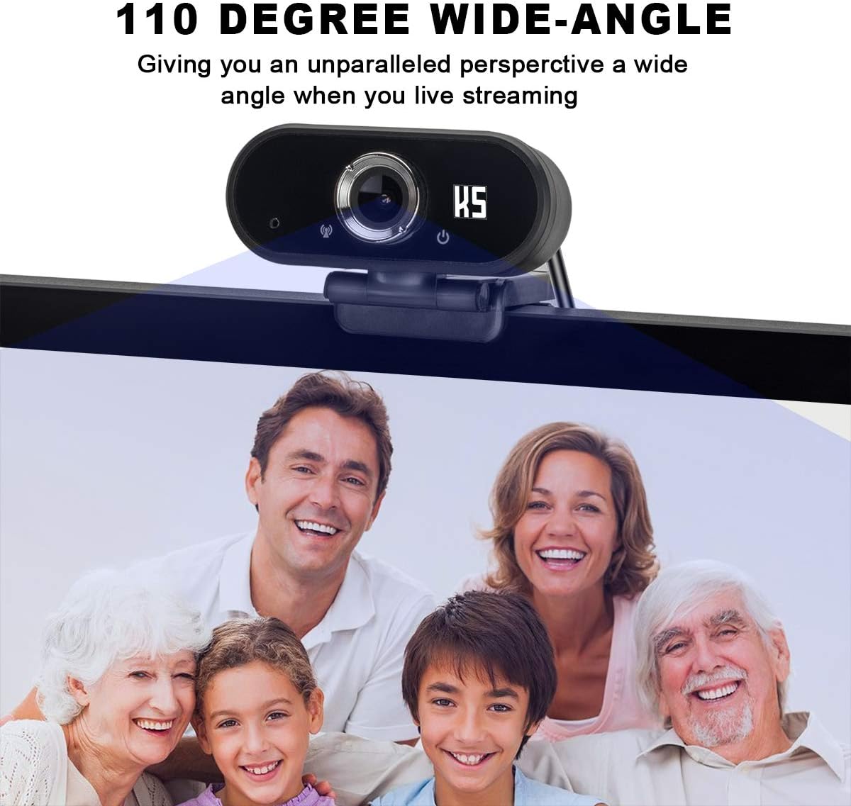 Konnek Stein Webcam HD 1080P Video, Buit-in Microphone, Computer USB Web Cam with Tripod and Privacy Cover, Plug and Play, PC Webcam for Video Calling, Conferencing, Compatible with Desktop, Laptop