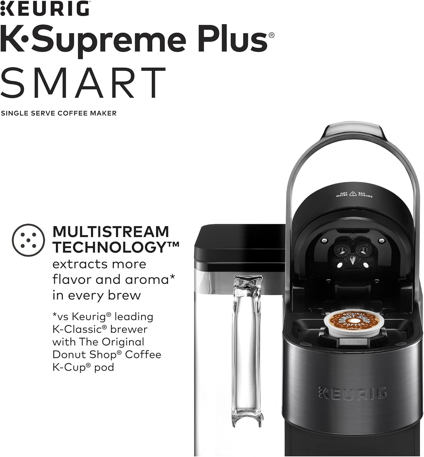 Keurig K-Supreme SMART Single Serve Coffee Maker with Peet's Coffee Major Dickason's Blend, Dark Roast, K-Cup, 32 K-Cup Pods