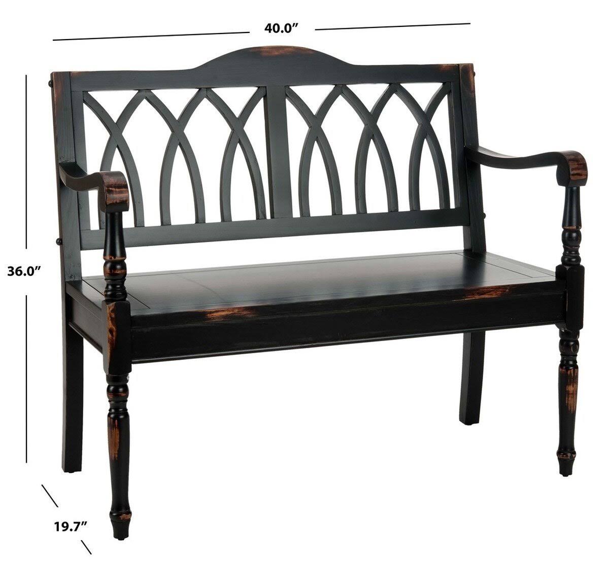 Safavieh Benjamin Bench, Grey