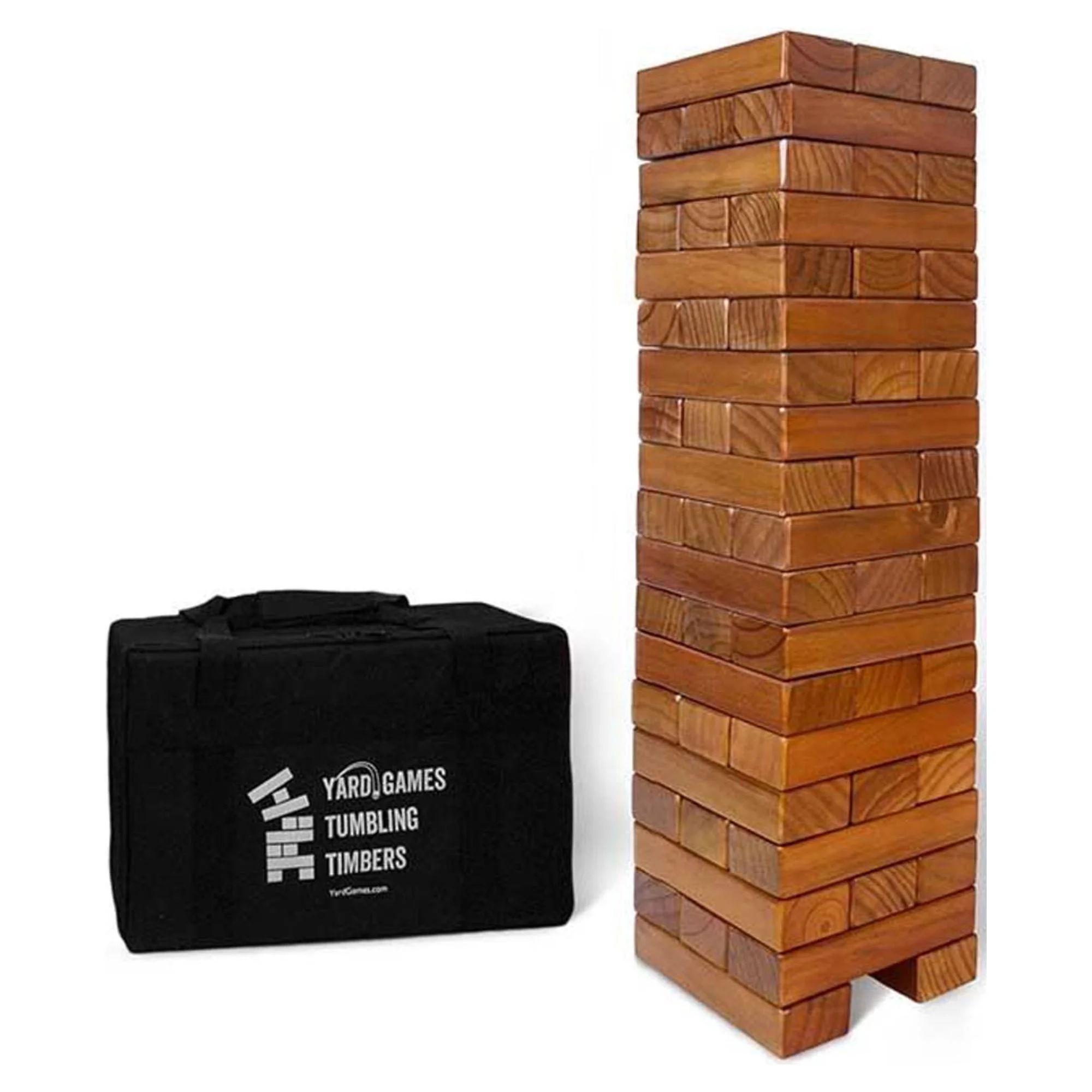 YardGames Giant Tumbling Timbers Stacking & Giant 4 in a Row Game Bundle