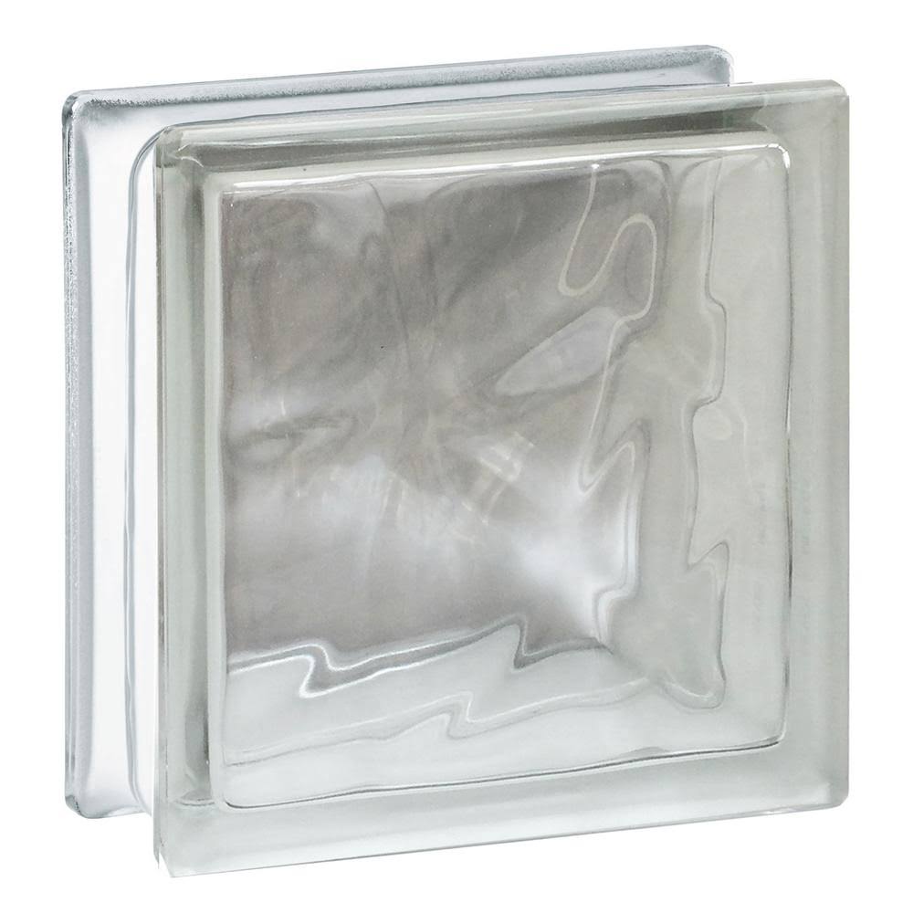 Clearly Secure GBW883 Nubio 7.75 in. x 7.75 in. x 3.12 in. Wave Pattern Glass Block (10-Pack)