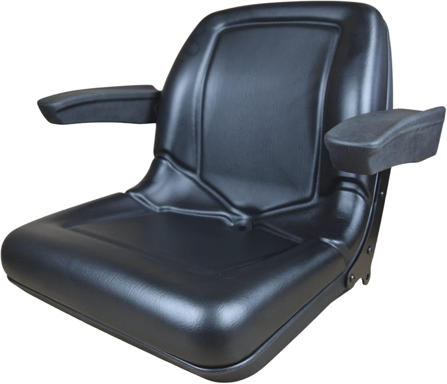 TRAC SEATS Black Tractor Seat with Armrests for John Deere 650 750 850 950 1050 900CH Compact Tractors CH16115 (SAME DAY SHIPPING)