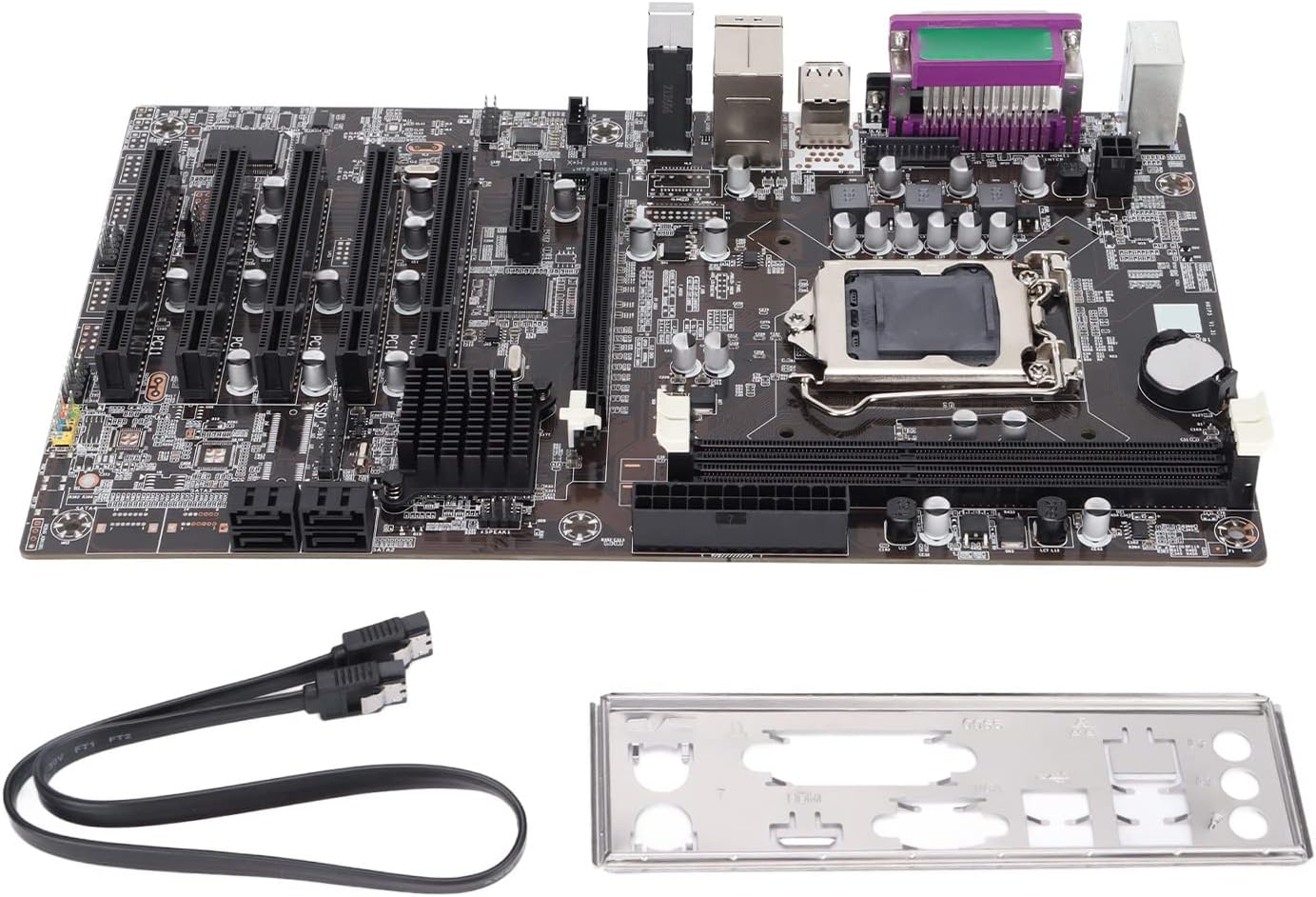 LGA 1155 Motherboard, Gaming Motherboard H61 with HDMI SATA2.0 USB2.0, 5 PCI Interfaces, PCIE 1X, Support VGA, LPT Port for Computer