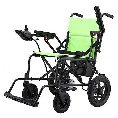 Rubicon DX02- Lightweight (Only 40lbs) Foldable Electric Wheelchair for Seniors - 12 mi Long Cruise Range with 500W Powerful Motor - Airline Approved with Detachable Battery (Model1)