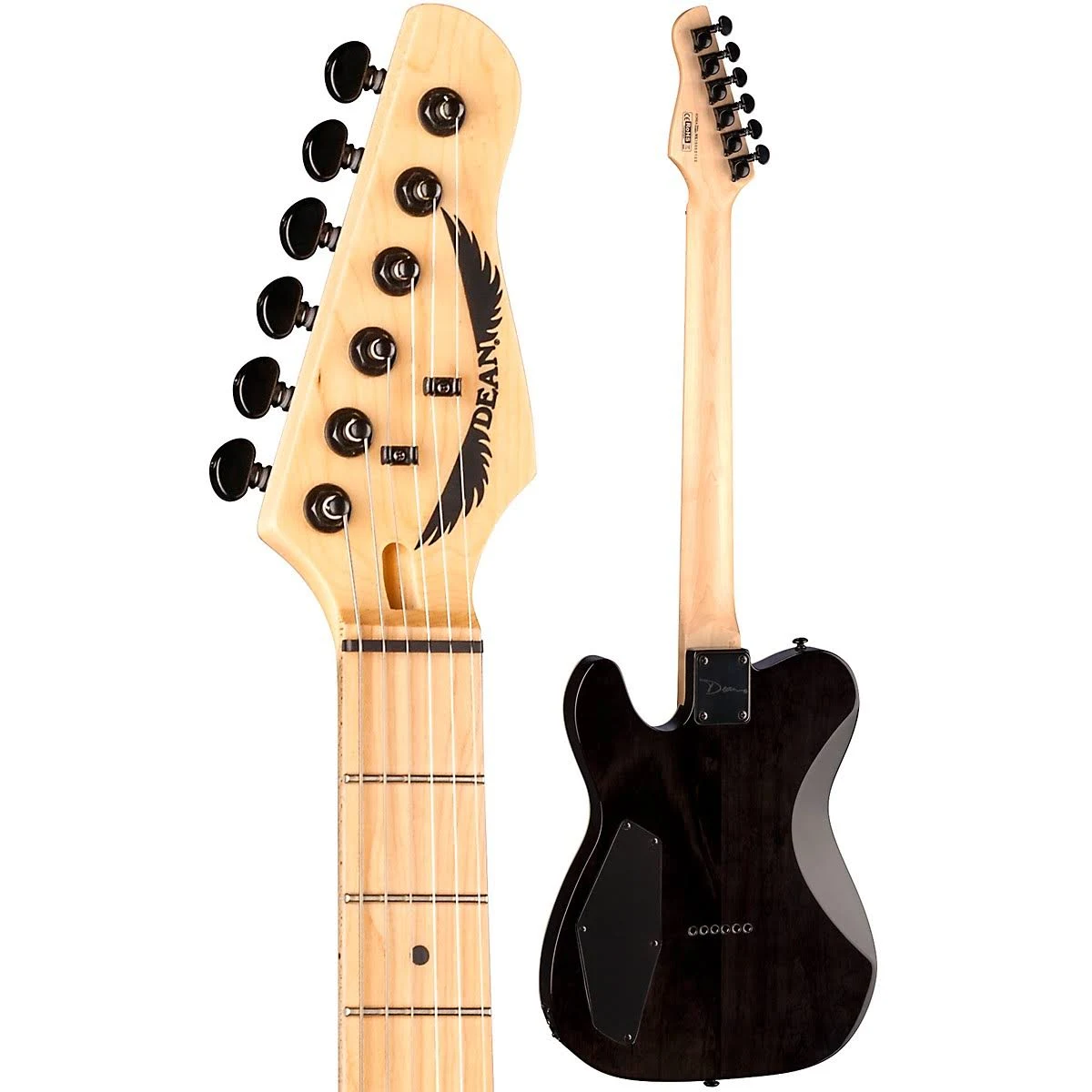 Dean Nashvegas Flame Hum Hum Electric Guitar Trans Black