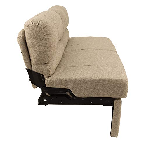 RecPro Charles RV 62" Jackknife Sofa | Love Seat | Sleeper Sofa | RV Furniture | RV Couches | Cloth (Oatmeal)