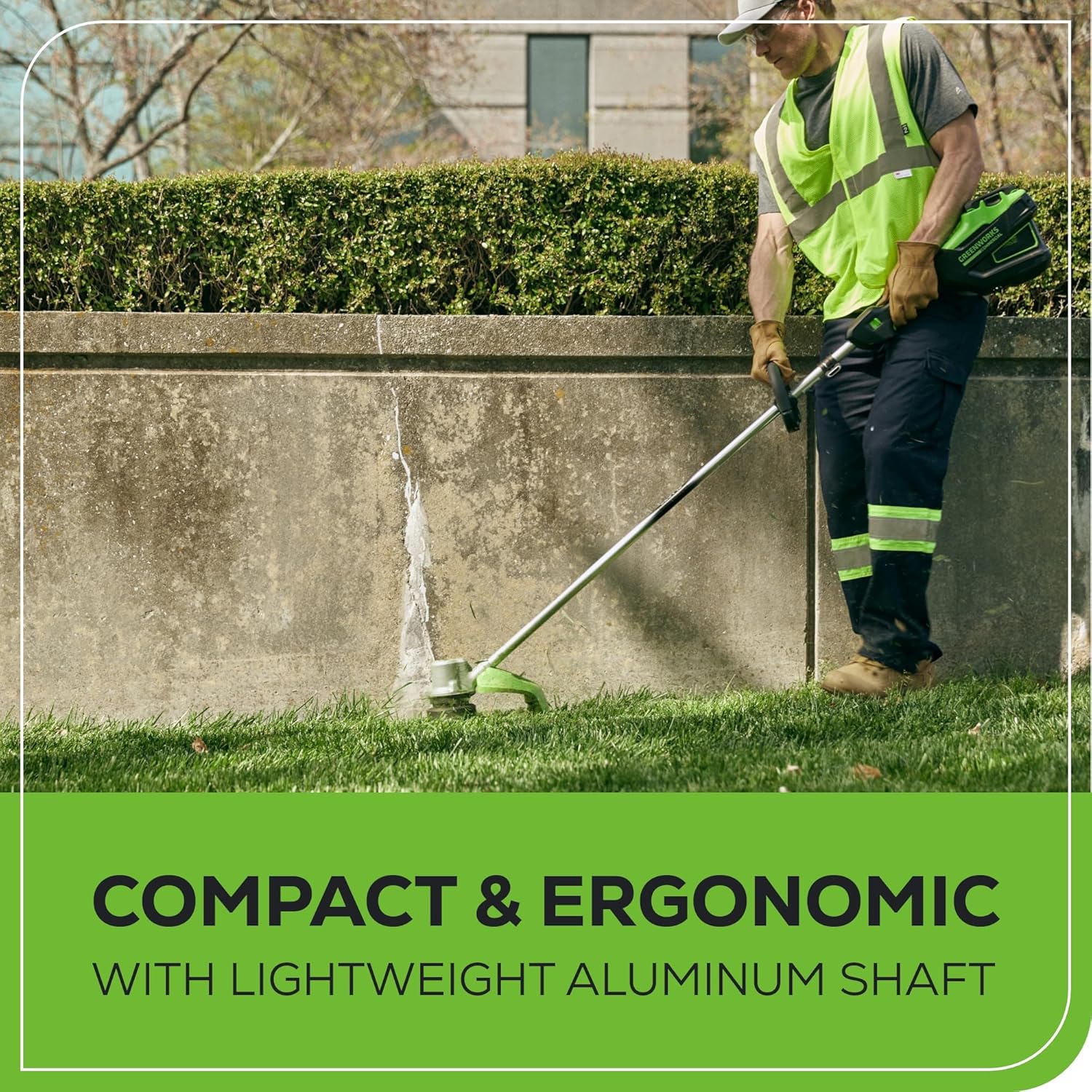 Greenworks 82V 16" (1.5kW Brushless) Prosumer Cordless String Trimmer, 2.5Ah Battery and Dual Port Charger