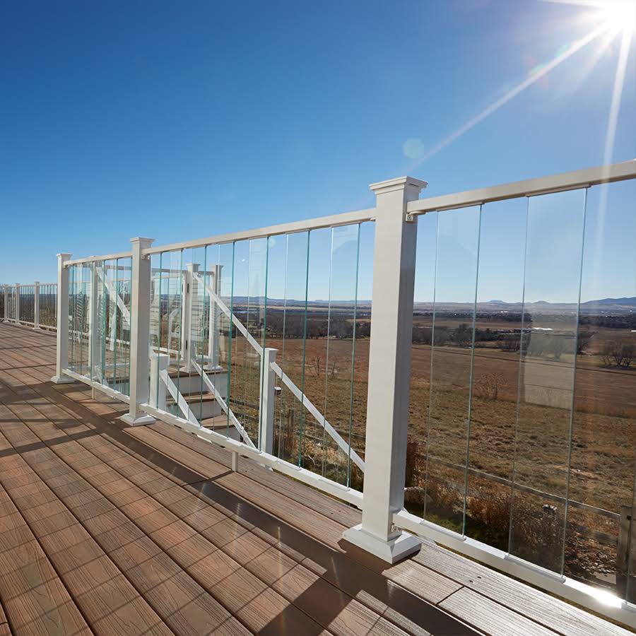 Pure View Glass Balusters by Fortress -26 in-Clear-Stair
