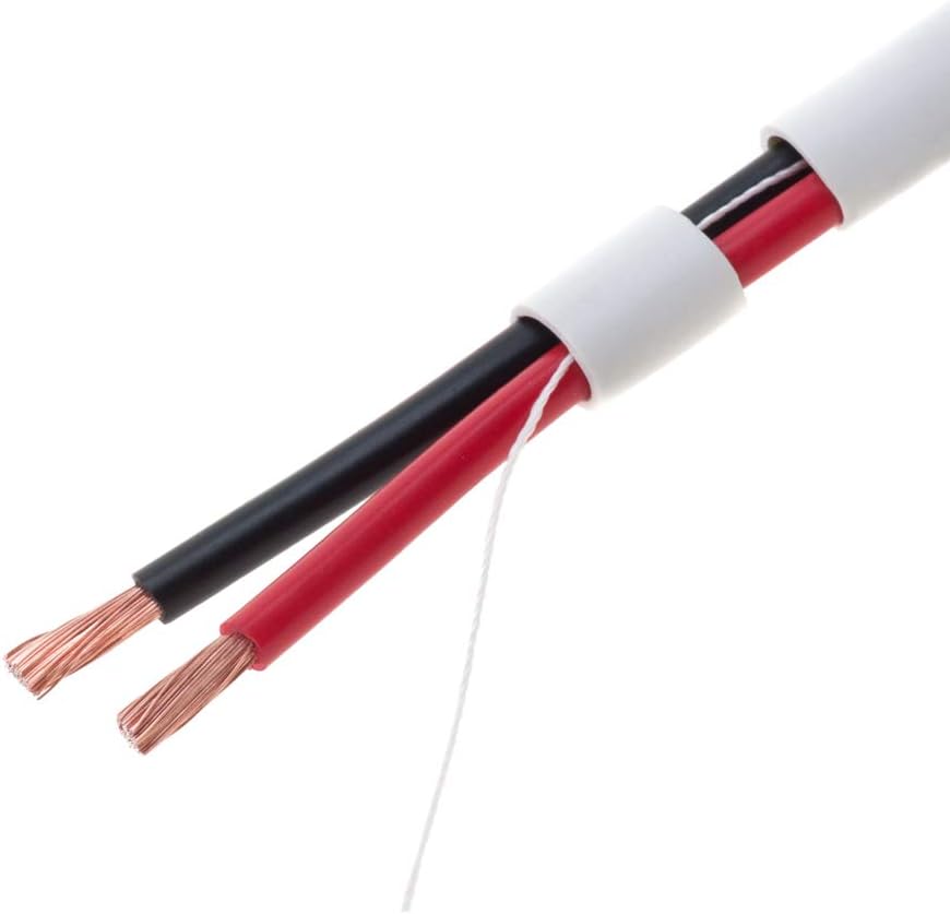 100ft 18AWG 2 Conductors (18/2) CL2 Rated Loud Speaker Cable Wire, Pull Box (for in-Wall Installation) (18AWG / 2 Conductors, 100ft) Pack of 2