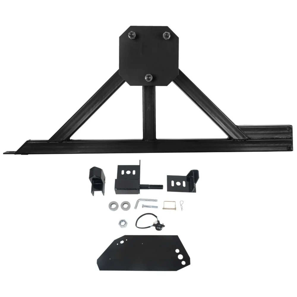 Tire Carrier Mount W/Drop Down Option Compatible With All For 03-09 H2 H2 Black