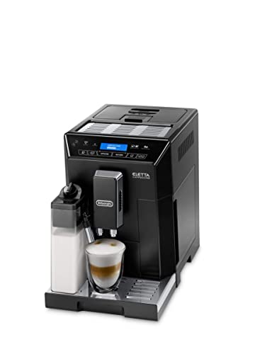 DeLonghi Eletta Fully Automatic Espresso, Cappuccino and Coffee Machine with One Touch LatteCrema System and Milk Drinks Menu (Renewed) 2 cups, (Black, ECAM44660B)