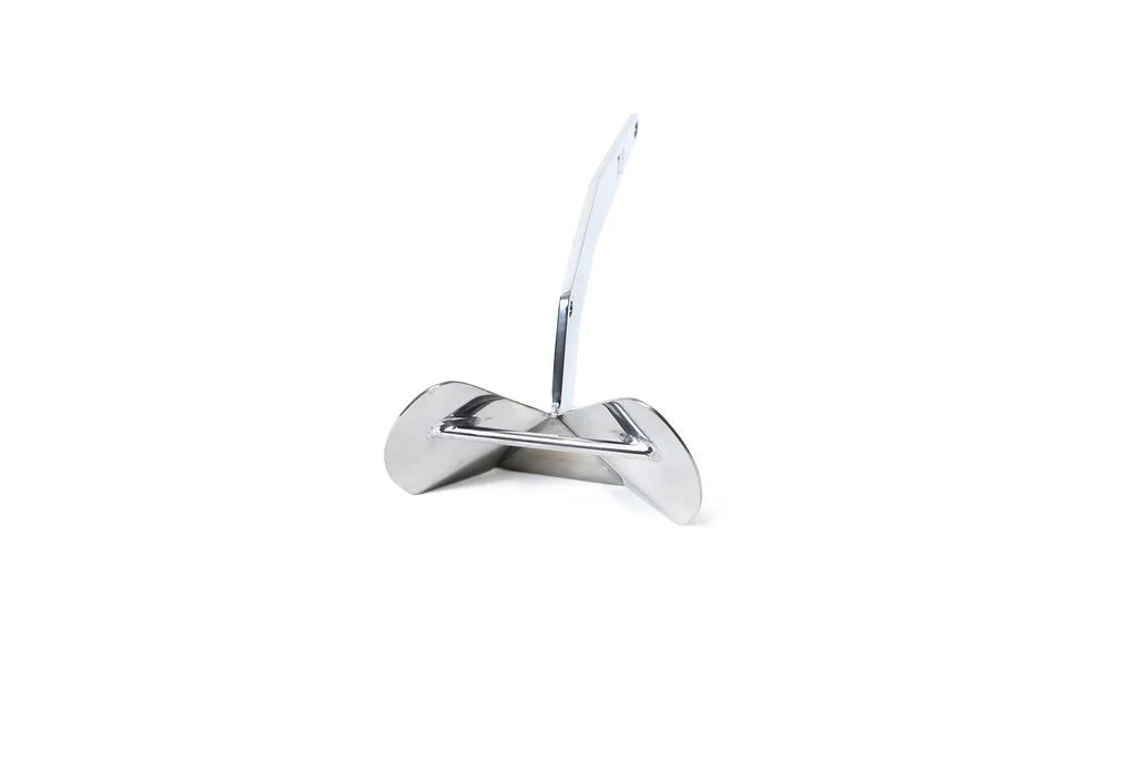 22 lb Stainless Steel Delta Style Anchor. 316 Marine Grade Stainless Steel Polished to a Mirror-Like Finish. Perfect for Medium Size Boats.