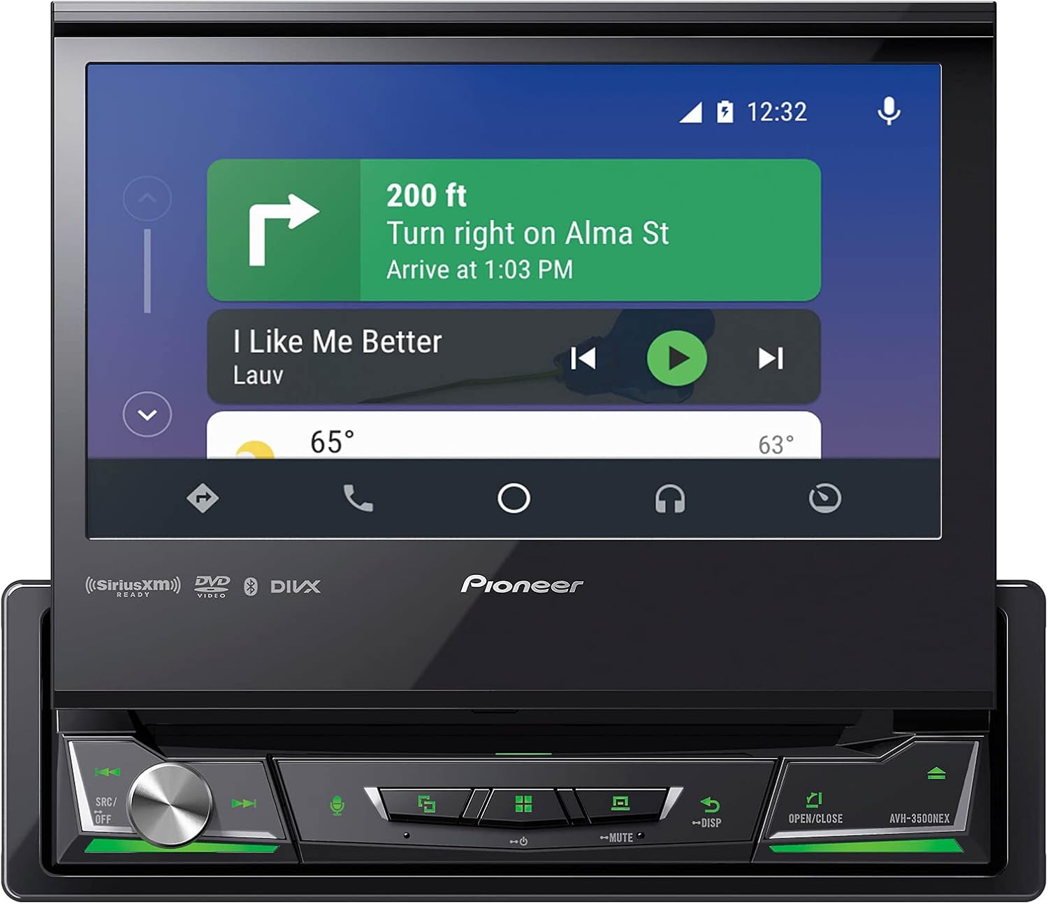 Pioneer AVH-3500NEX 1-Din 7-Inch Flip Out AV Receiver with Carplay and Android Auto